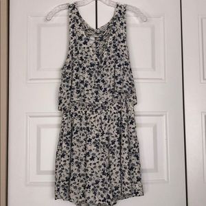 AEO blue floral romper